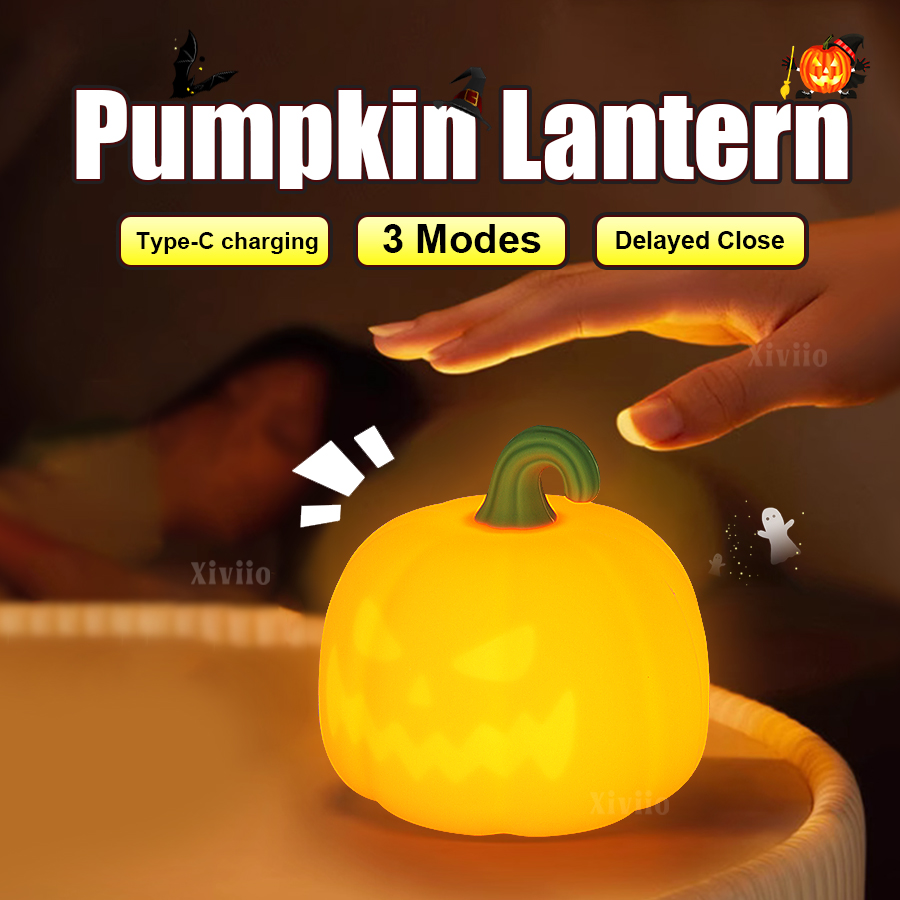 Outdoor Lighting Halloween - Halloween Pumpkin Lamp Super Soft Silicone