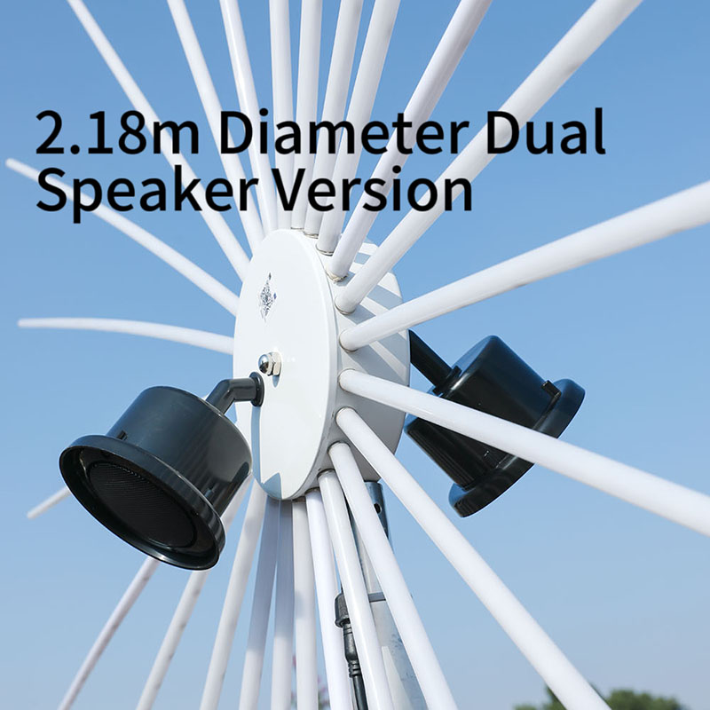 Outdoor Lighting Year Round - Sound Activated Firework Lights, Dual Speakers,