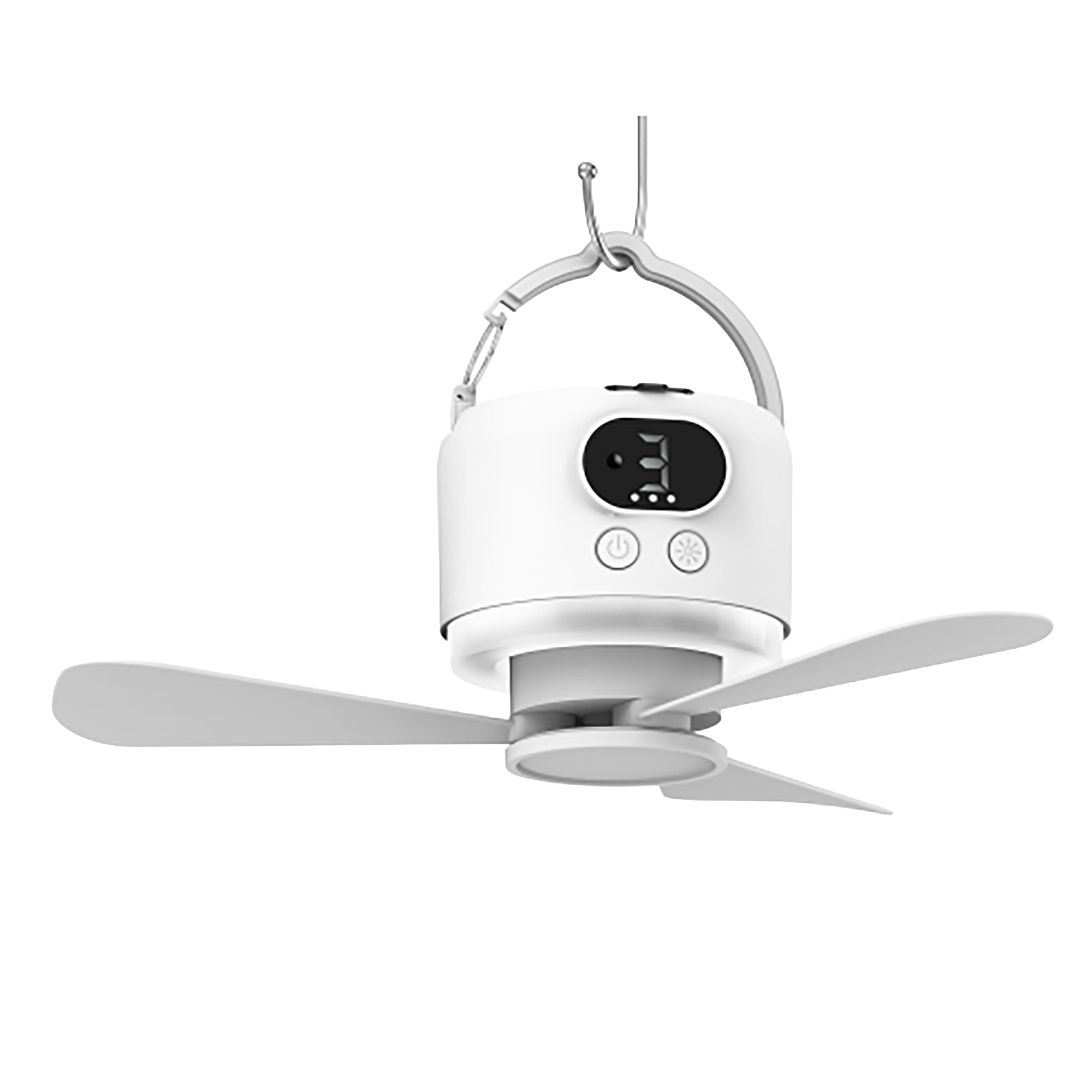 Outdoor Lighting Controller - 10400Mah Rechargeable Portable Ceiling Fan, Hangable