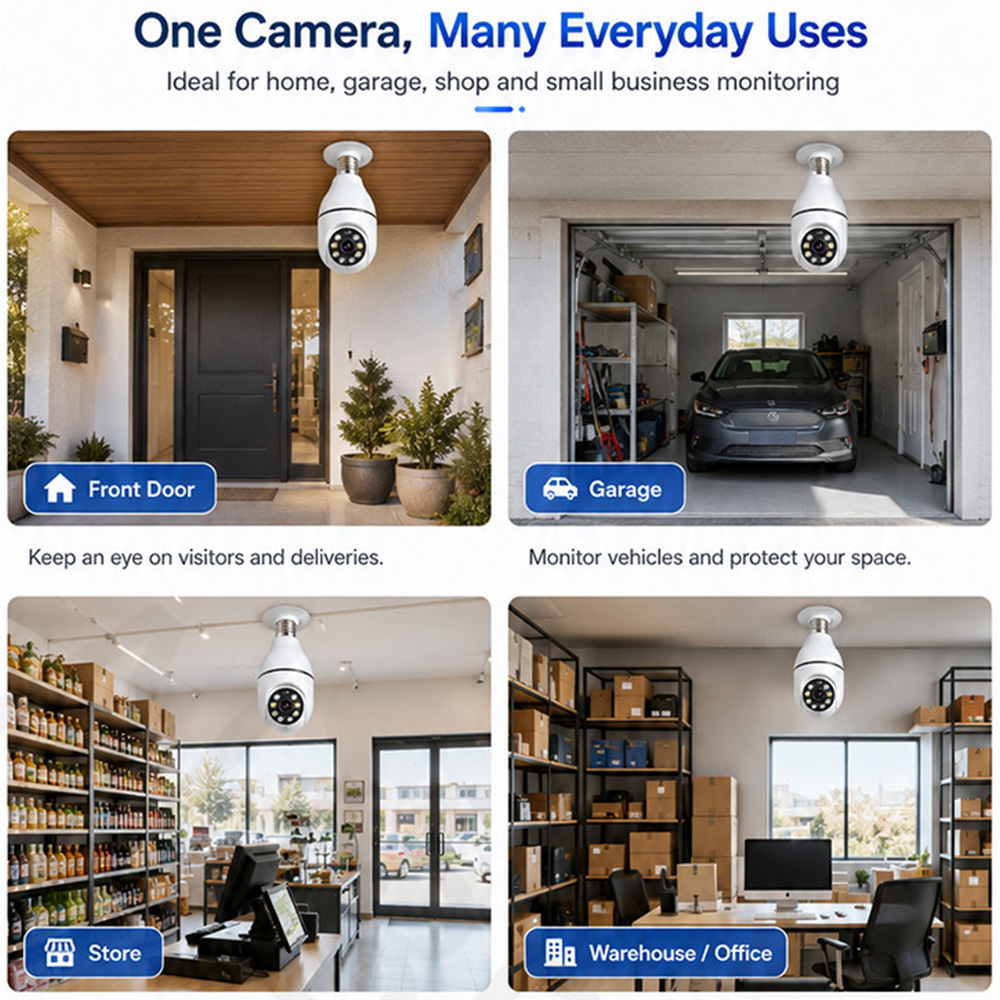 Bulb Camera  Tuya Wireless Lig - Outdoor Lighting Under Roof 评论和价格