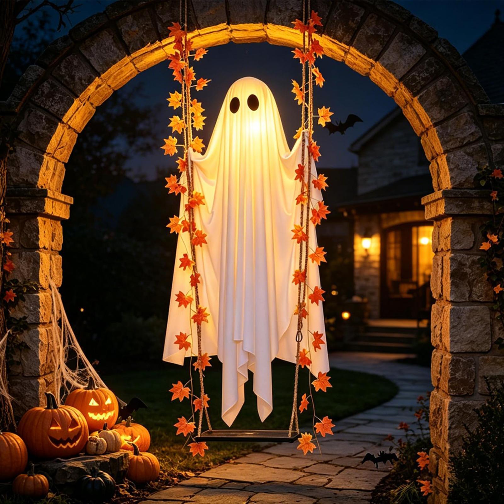 Swinging Ghost Light Up Spooky - Outdoor Lighting Tree 评论和价格