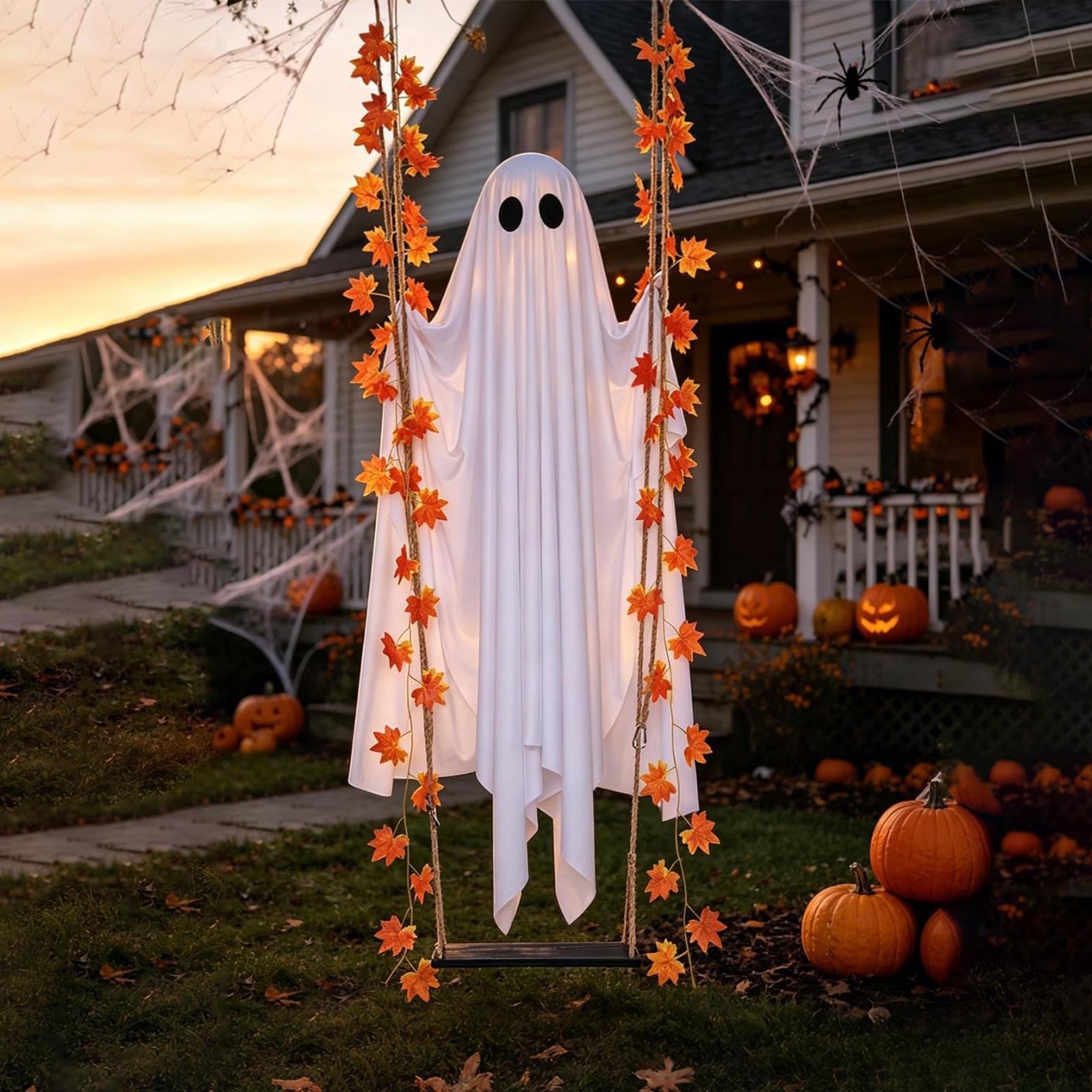 Swinging Ghost Light Up Spooky - Outdoor Lighting Tree 评论和价格