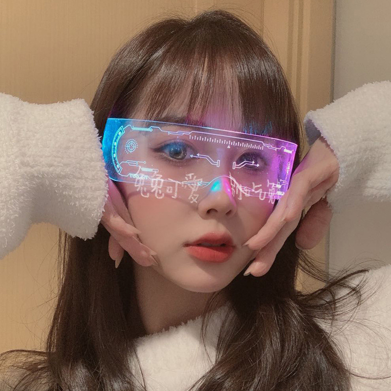 LED Luminous Colorful Sunglass - Outdoor Lighting Halloween 评论和价格
