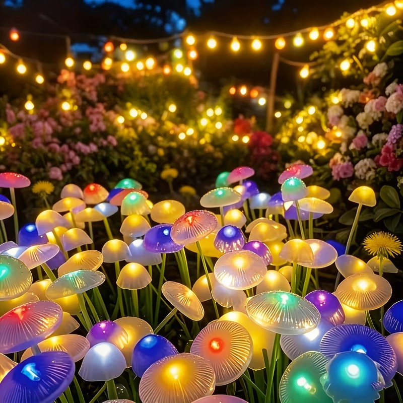 Solar Lawn Mushroom Jellyfish  - Outdoor Lighting Jellyfish 评论和价格