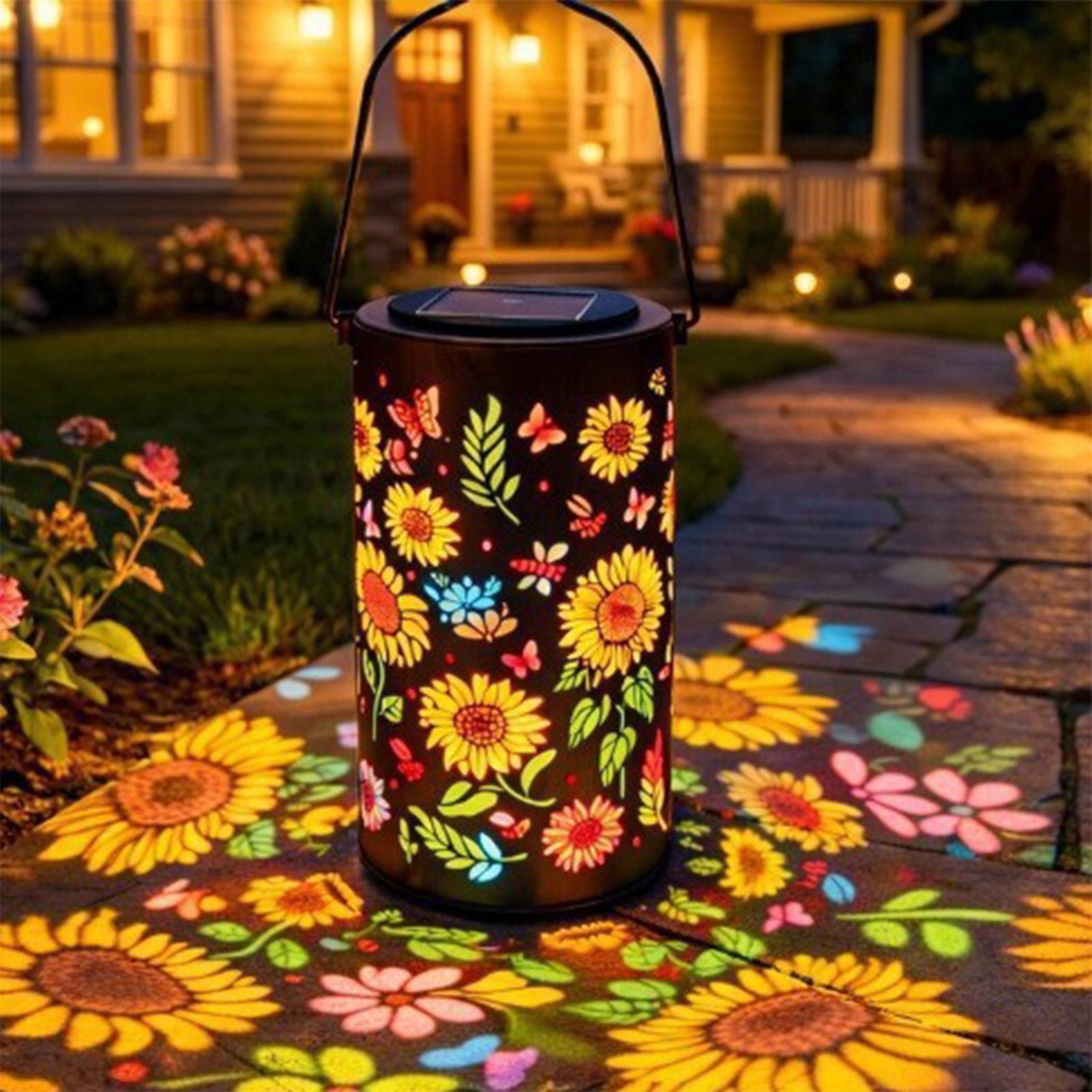 Sunflower Solar Lantern Weathe - Outdoor Lighting Tree 评论和价格