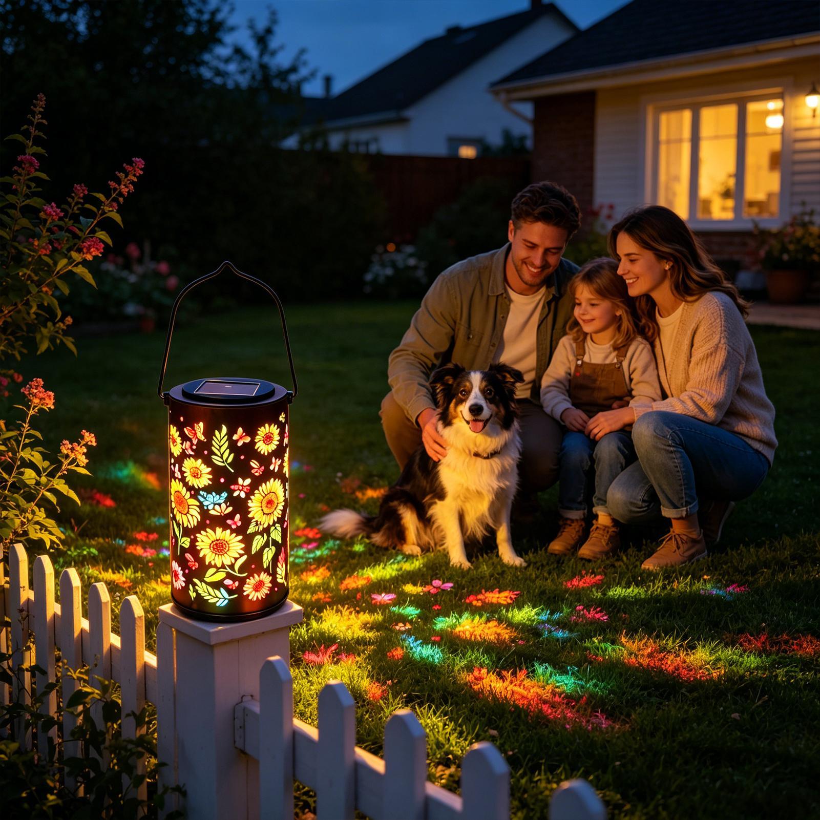 Sunflower Solar Lantern Weathe - Outdoor Lighting Tree 评论和价格
