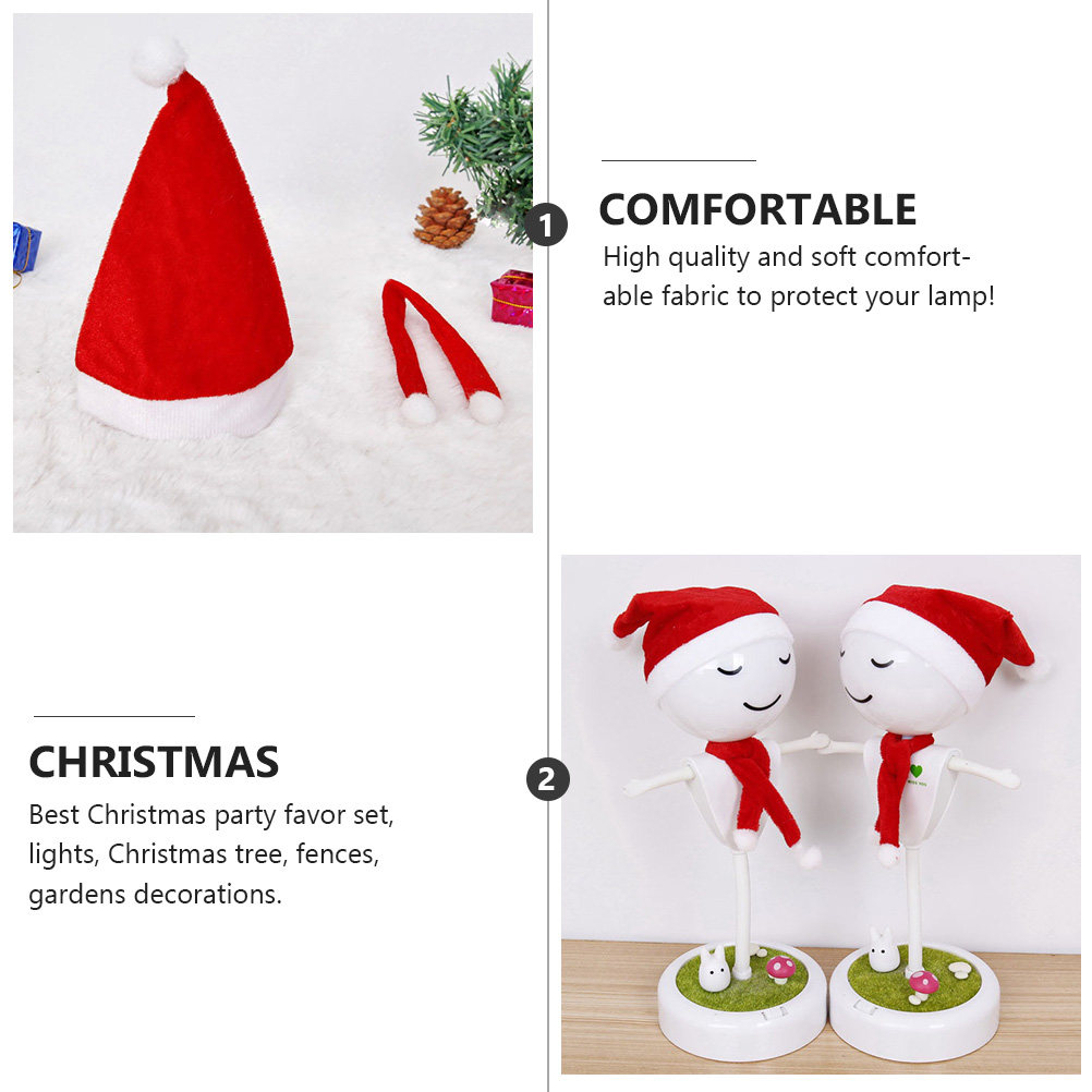 1Set Christmas Hat Scarf Decor - Outdoor Lighting Tree 评论和价格