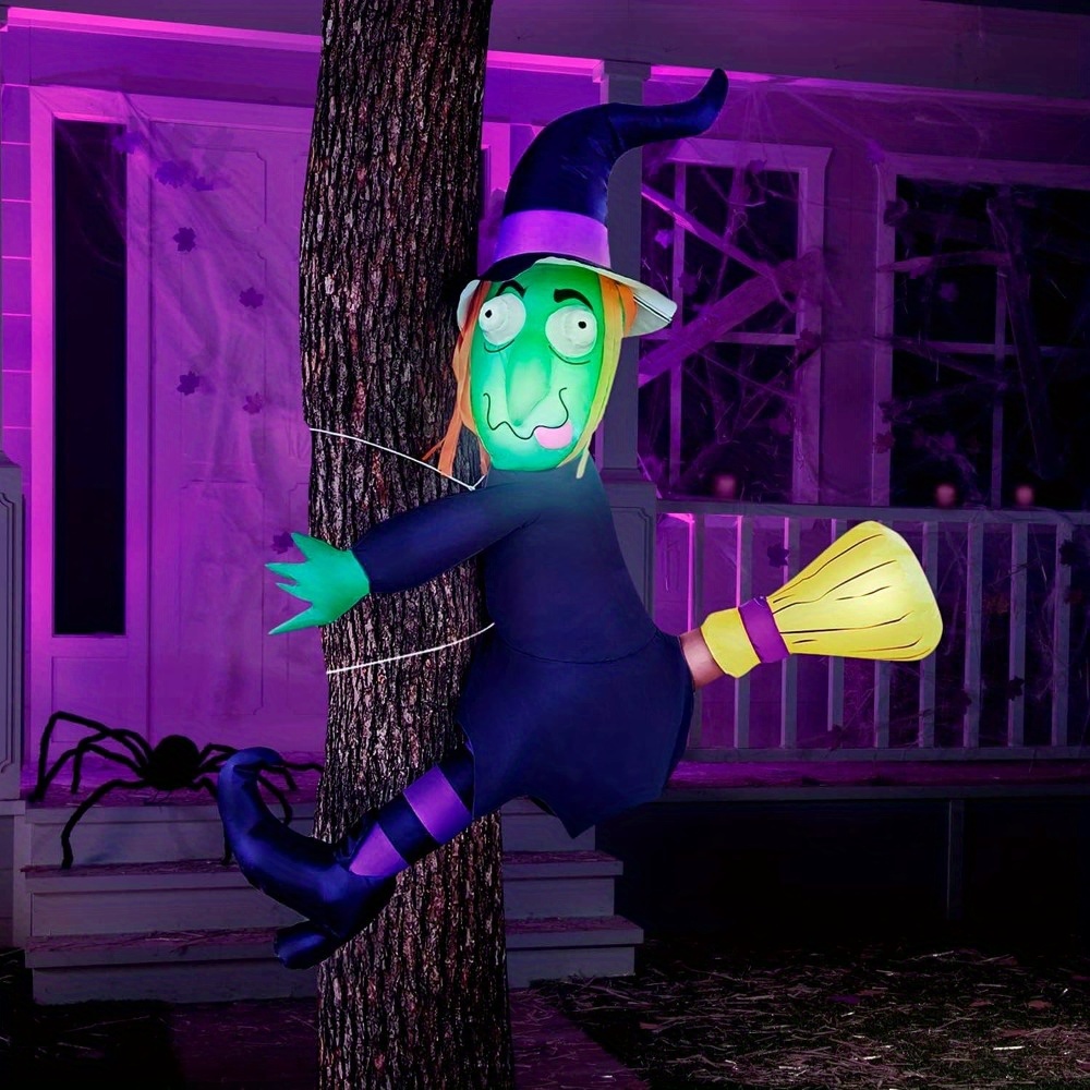 4FT Halloween Inflatable Witch - Outdoor Lighting Tree 评论和价格