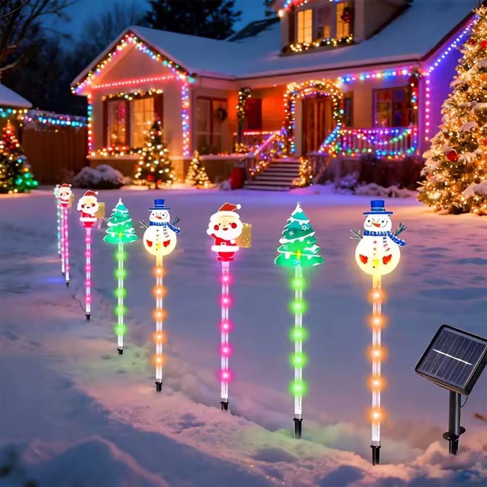 1Set of Solar Santa Claus&Chri - Outdoor Lighting Tree 评论和价格