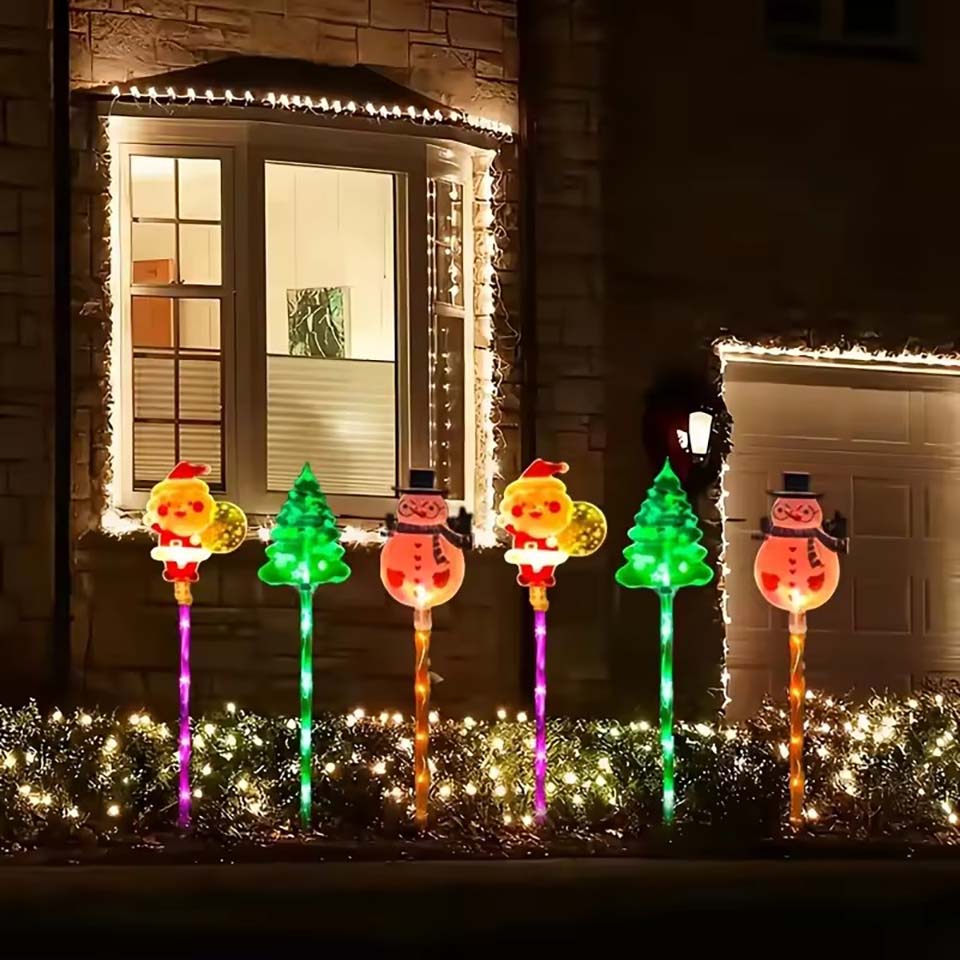 1Set of Solar Santa Claus&Chri - Outdoor Lighting Tree 评论和价格