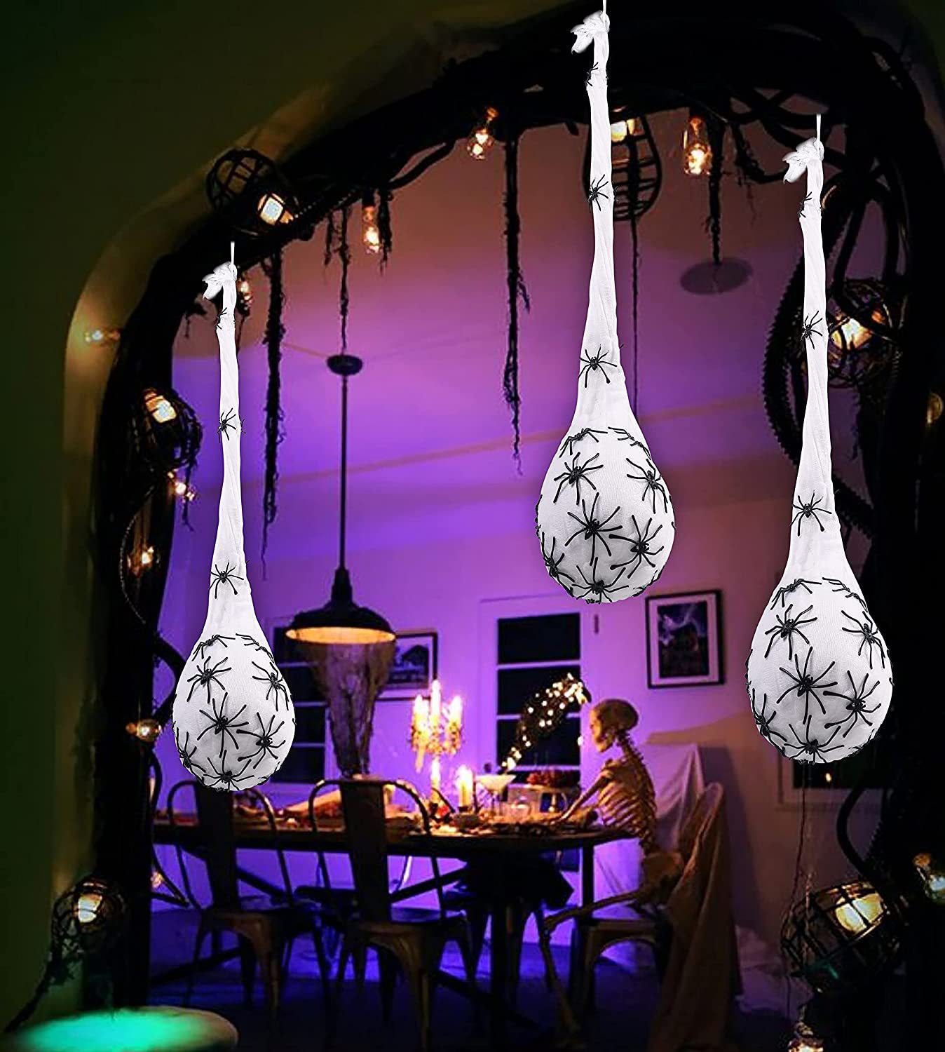 1-3Pcs Halloween Light Spider  - Outdoor Lighting Tree 评论和价格