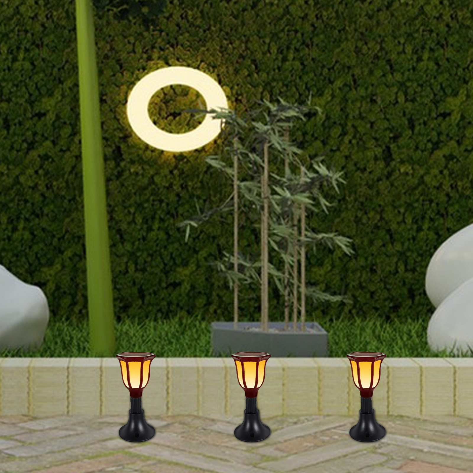 10Pcs Garden Lamp Base ABS Mat - Outdoor Lighting Ground 评论和价格
