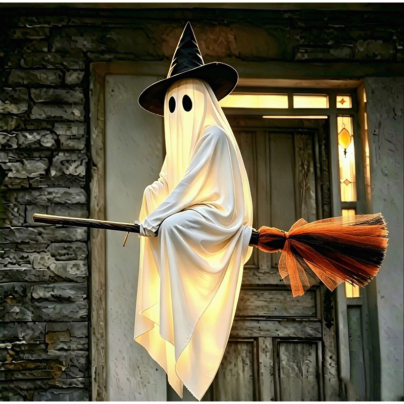 Halloween Flying Brooms And Gh - Outdoor Lighting Halloween 评论和价格