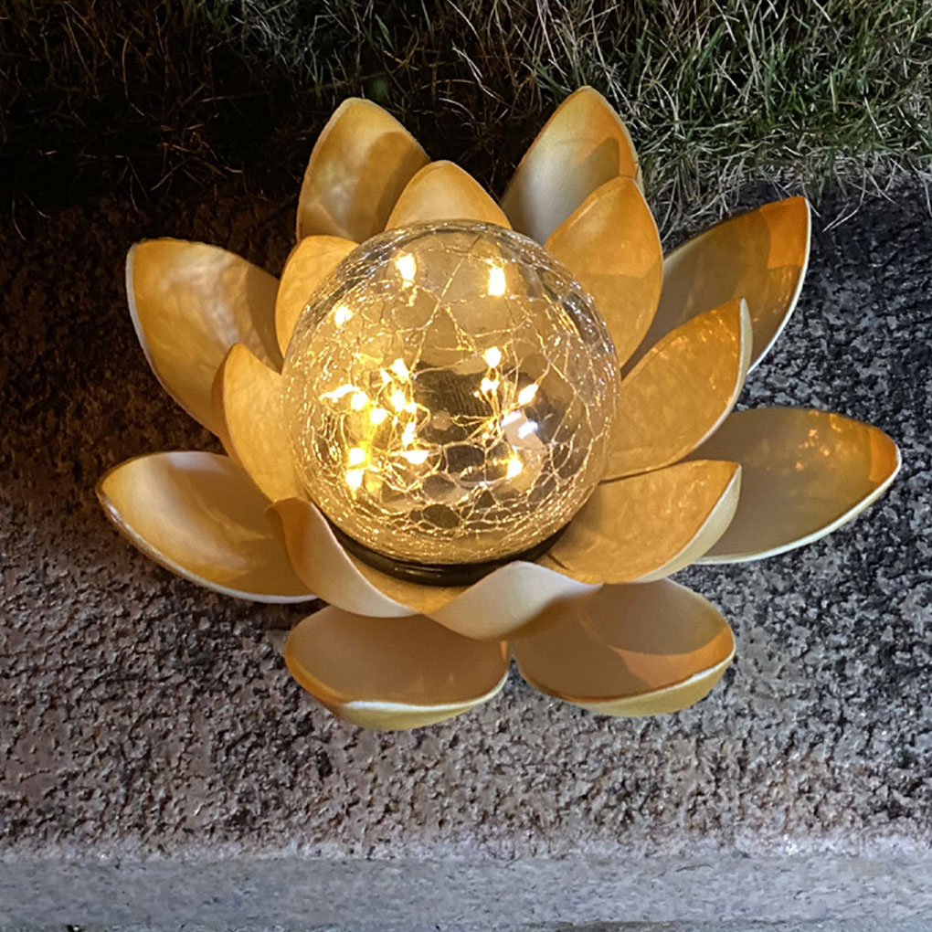 Lotus Shaped Garden Solar Ligh - Outdoor Lighting Halloween 评论和价格