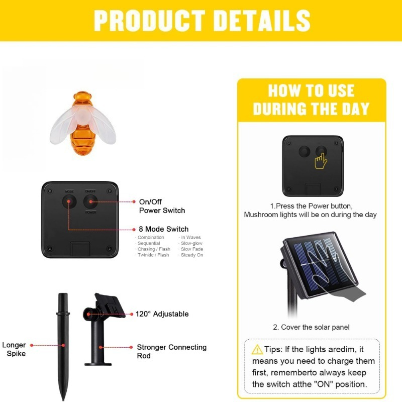 Solar Bee String Light 7m 50 L - Outdoor Lighting Tree 评论和价格