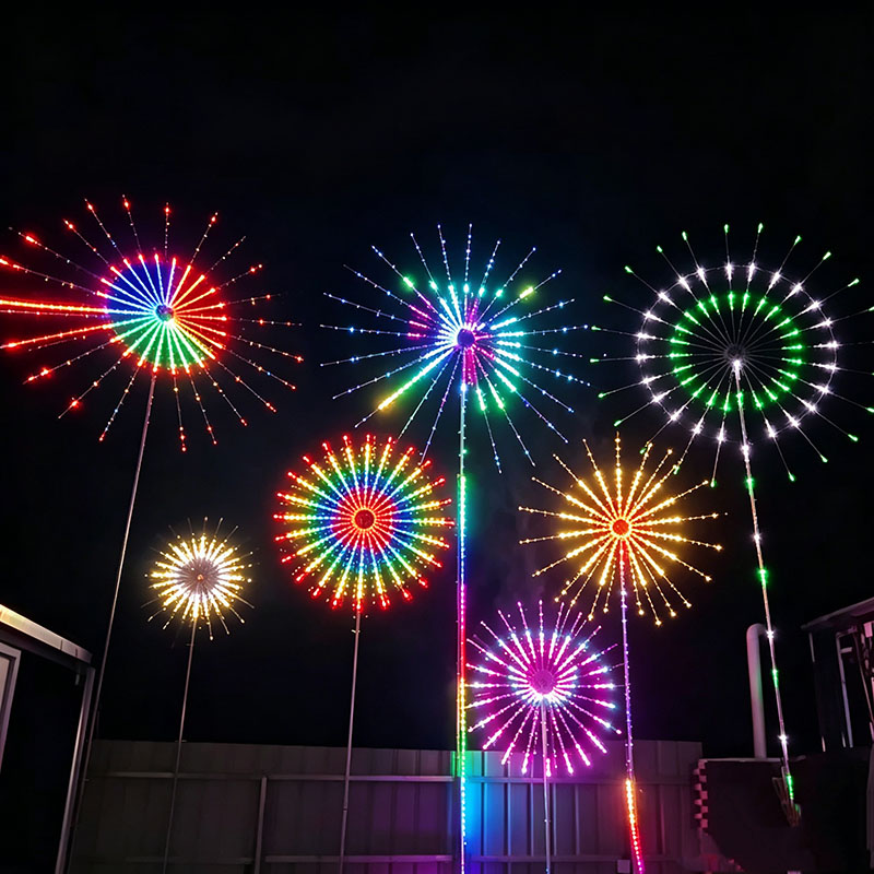 24 Tubes New Year RGB Firework - Outdoor Lighting Year Round 评论和价格