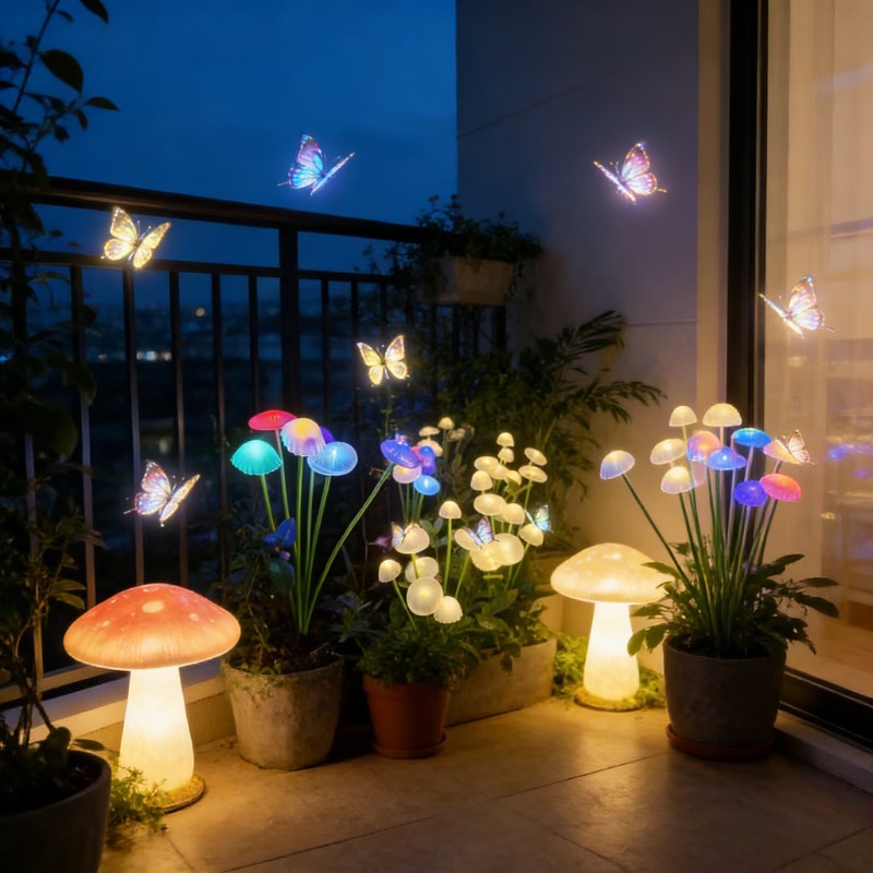 Solar Jellyfish Mushroom Light - Outdoor Lighting Jellyfish 评论和价格