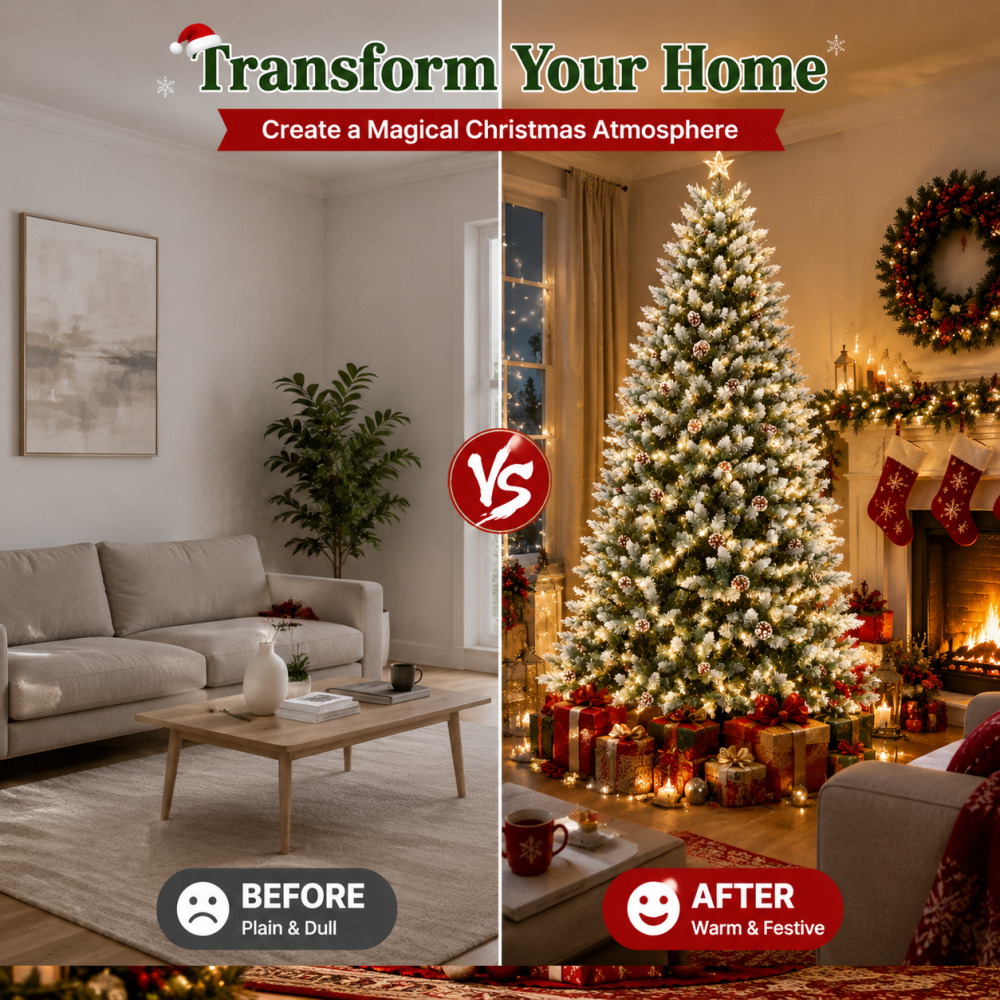 Pre-Lit Flocked Artificial Chr - Outdoor Lighting Tree 评论和价格