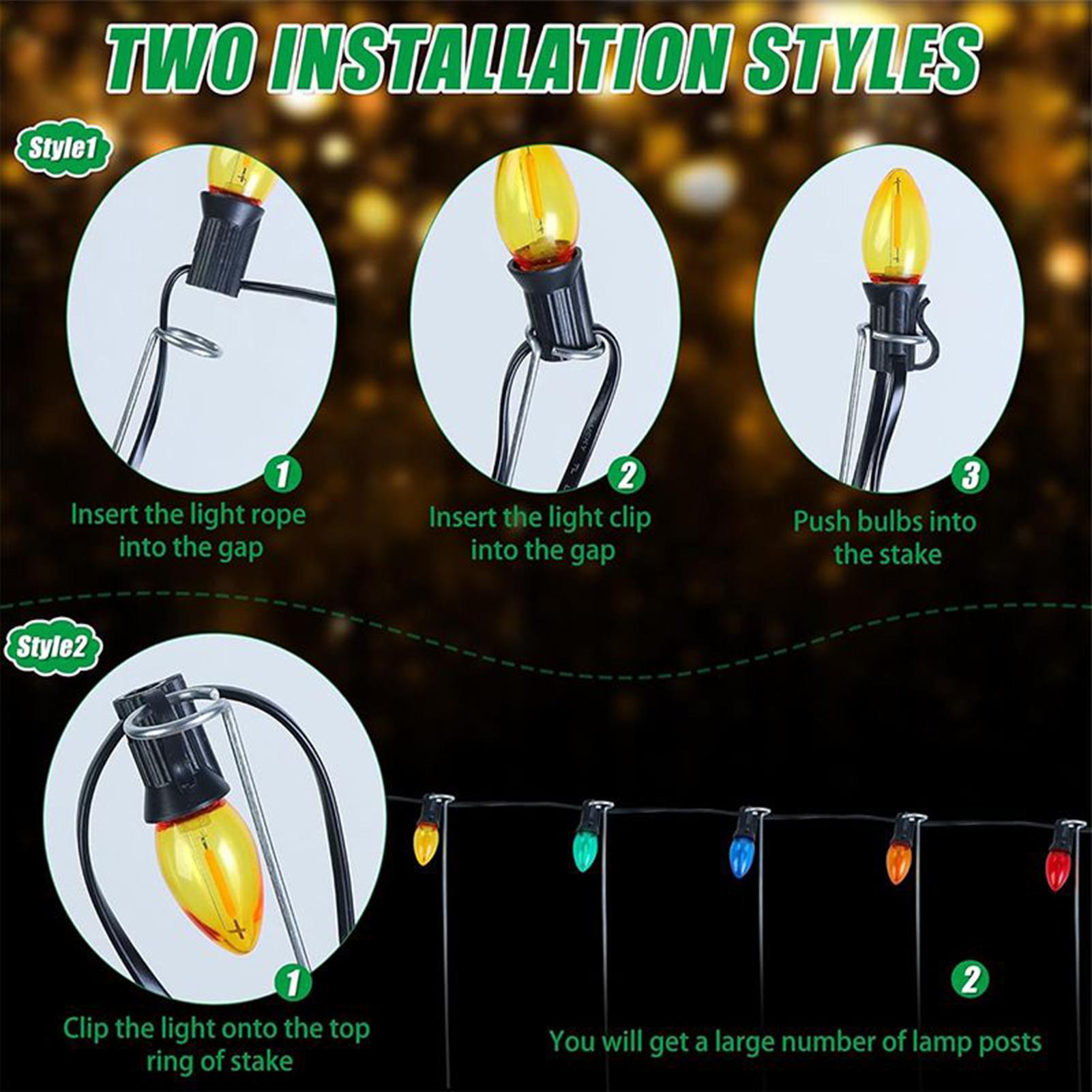 Christmas Light Stakes 12-Inch - Outdoor Lighting Ground 评论和价格