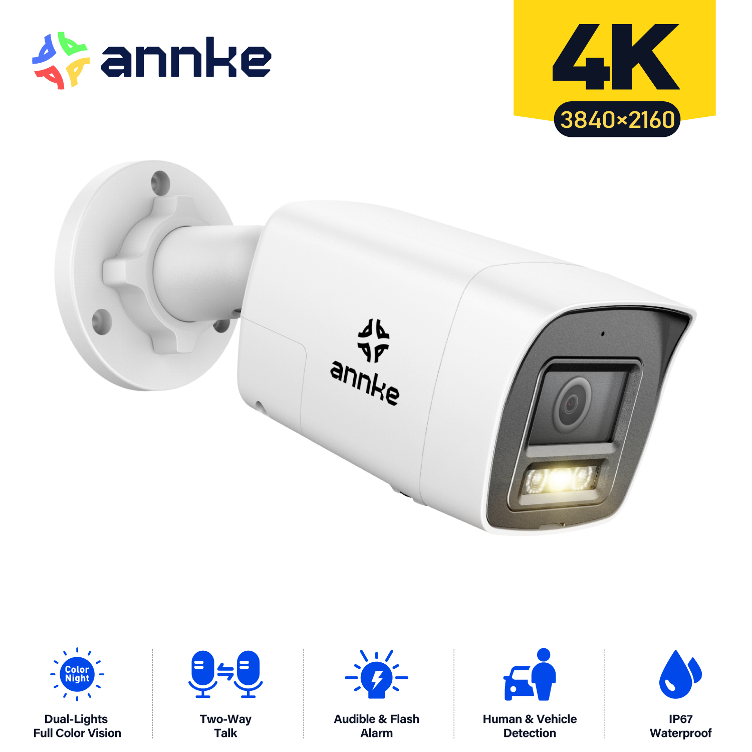 Annke 8MP 4K HD IP Security Ca - Outdoor Lighting Under Roof 评论和价格