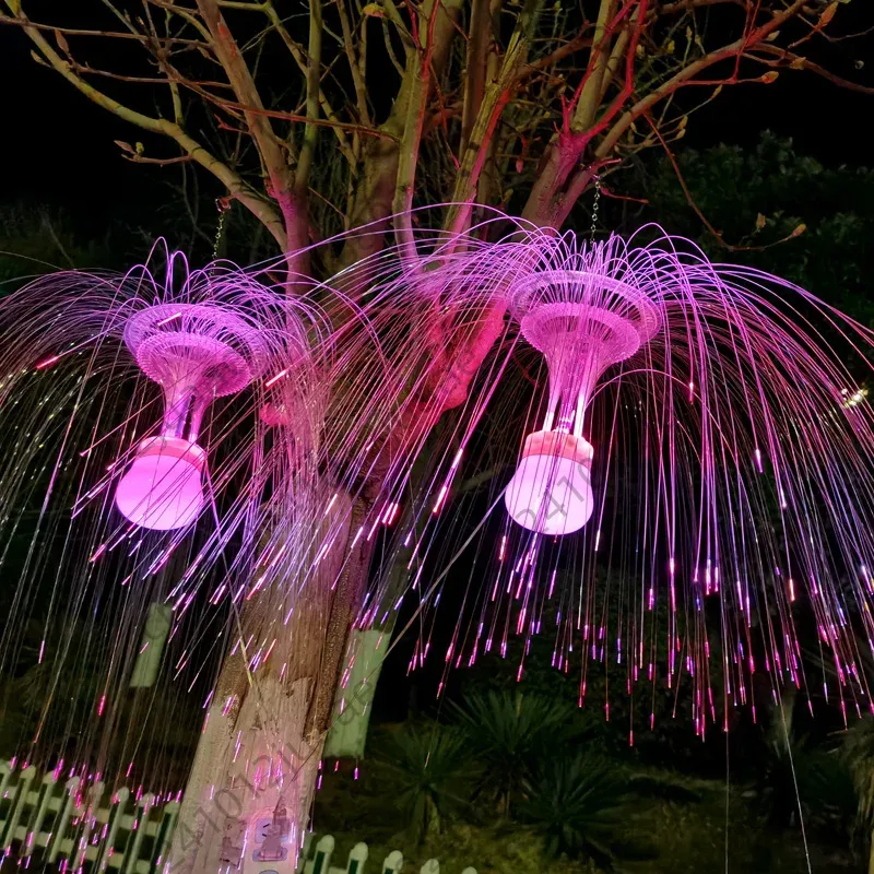 Double-layer Fiber Optic Jelly - Outdoor Lighting Jellyfish 评论和价格