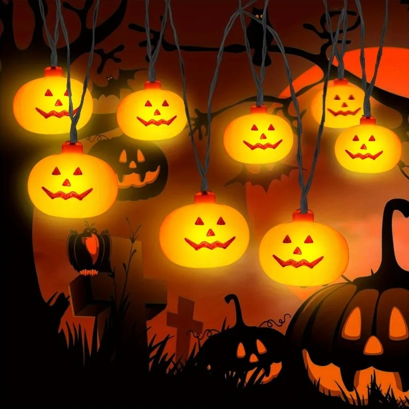 Pumpkin Halloween String Light - Outdoor Lighting Halloween 评论和价格