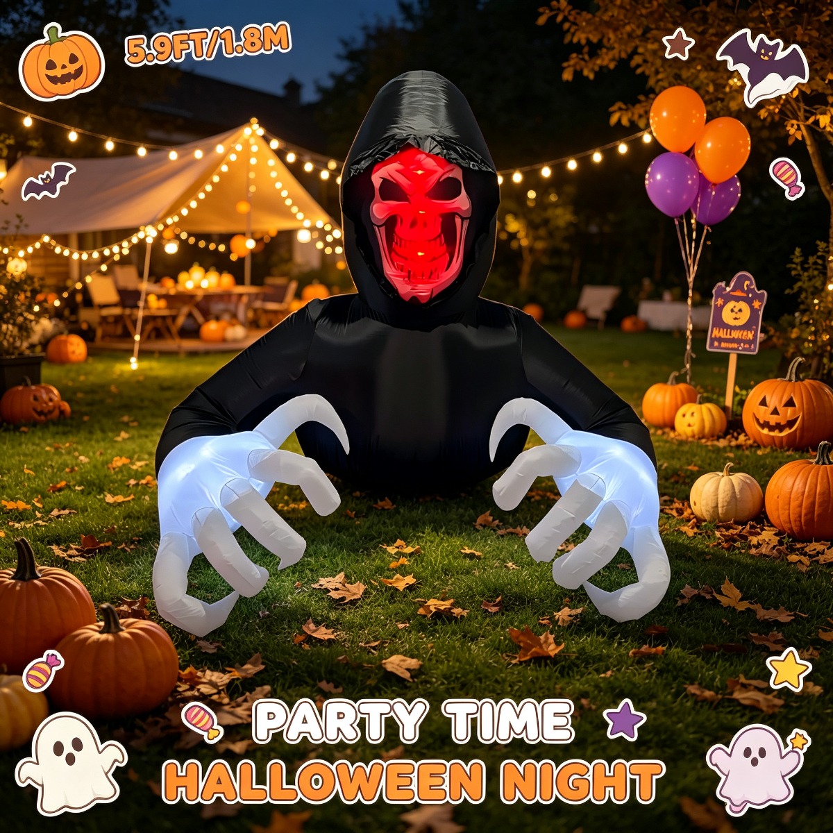 Halloween Light Up Groundbreak - Outdoor Lighting Halloween 评论和价格