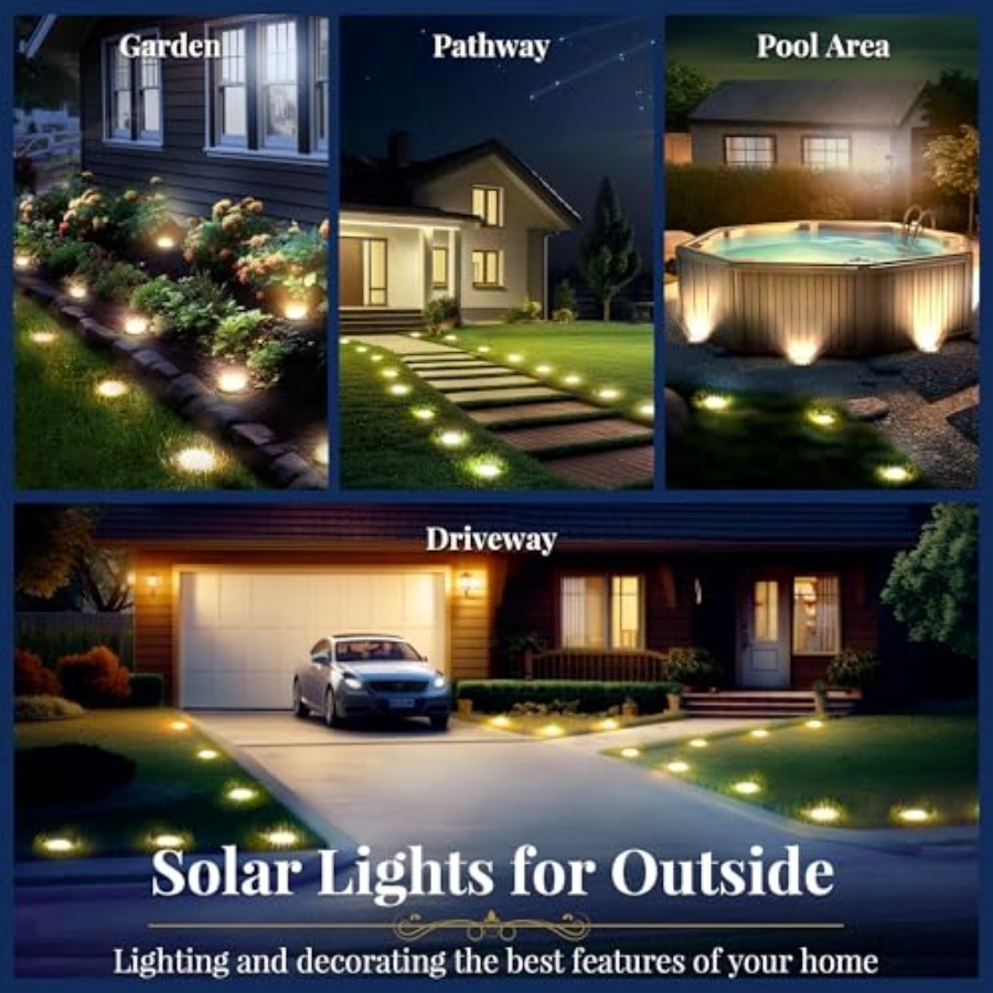 Solar Ground Lights Solar Ligh - Outdoor Lighting Ground 评论和价格