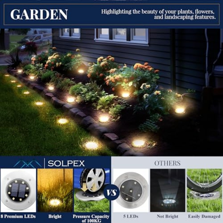 Solar Ground Lights Solar Ligh - Outdoor Lighting Ground 评论和价格