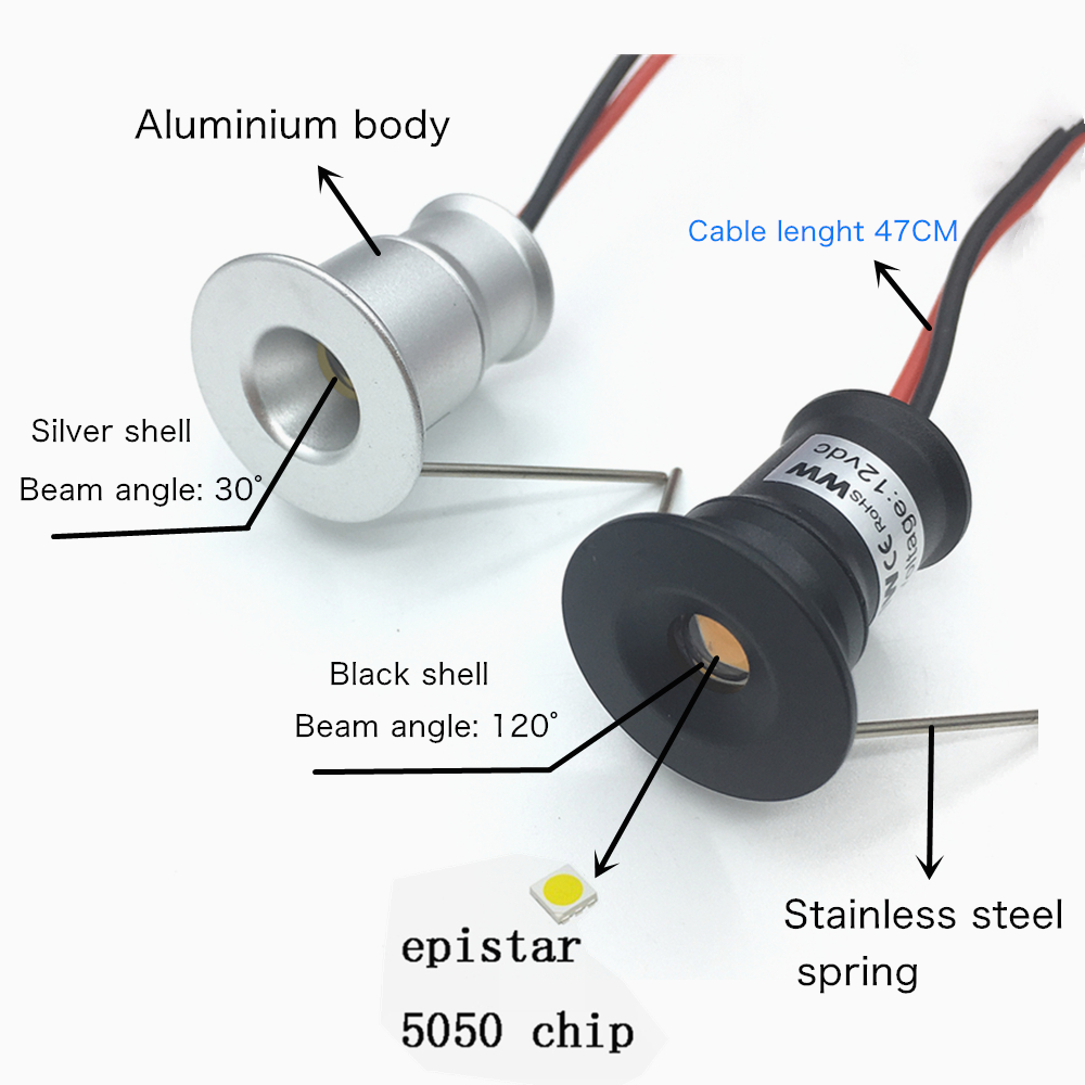 Mini Downlight LED 12V 15mm Re - Outdoor Lighting Under Roof 评论和价格
